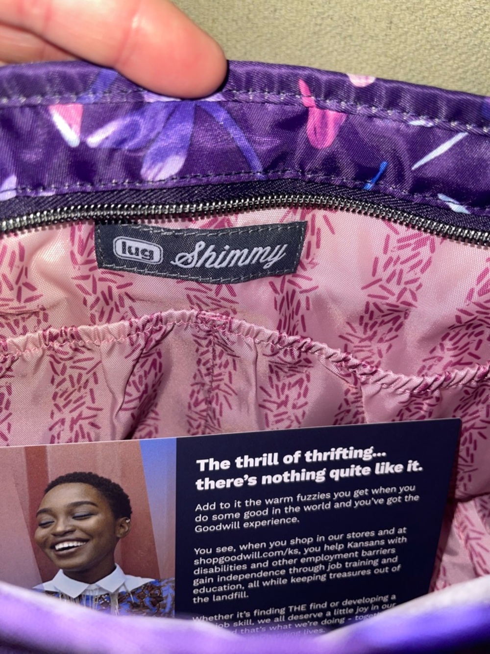 Lug Shimmy Crossbody Dragonfly Purple - New - Picture 8 of 11